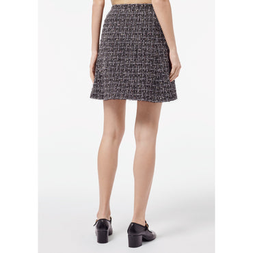Fantasy Tweed Skirt - Bck/Whi/Gry/Pi/Yel
