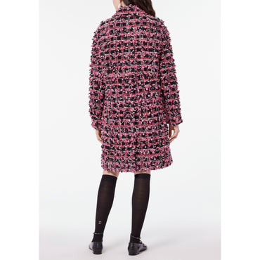 Fantasy Tweed Coat - Pink/Black/Ecru
