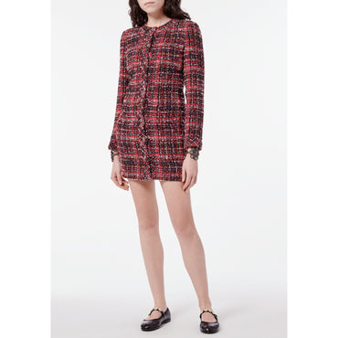 Fantasy Cotton Tweed Jacket - Red/Black/White/Pink