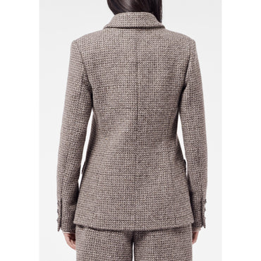 Fantasy Wool Tweed Jacket - Grey