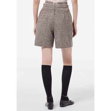 Fantasy Wool Tweed Shorts - Grey