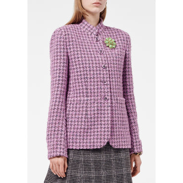 Iridescent Fantasy Tweed Jacket - Purple/Black/Blue