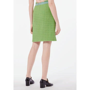 Wool Tweed Skirt - Green