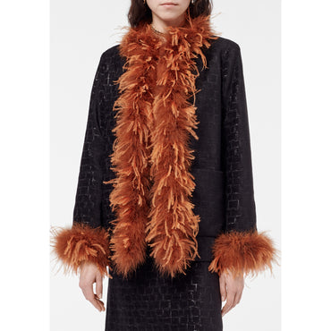 Iridescent Silk Velvet Jacket - Black