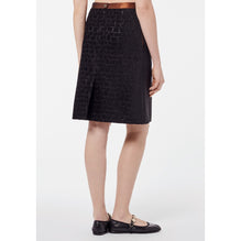 Iridescent Silk Velvet Skirt - Black