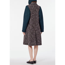 Iridescent Fantasy Tweed Coat - Brown/Black/White/Blue