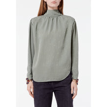 Silk Jacquard Blouse - Khaki