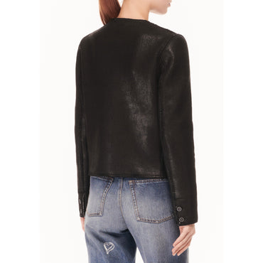 Cashmere Jacket - Black/White/Lilac