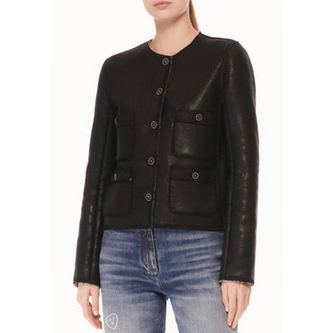 Cashmere Jacket - Black/White/Lilac