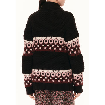 Cashmere/Alpaca Jacket - Black/Multicolor