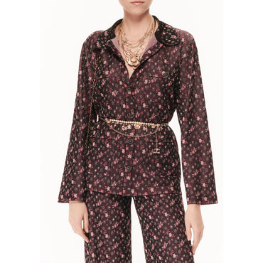 Viscose/Polyester Jacket - Black/Pink/Silvery