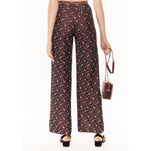 Viscose/Polyester Pants - Black/Pink/Silvery