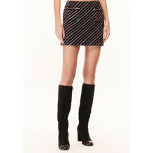 Alpaca/Cashmere Skirt - Black/Pink/Silk White