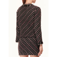 Alpaca/Cashmere Jacket - Black/Pink/Silk White