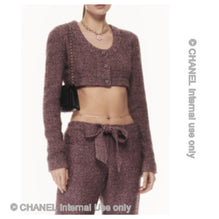 Fantasy Wool Tweed Top - Pink/Black