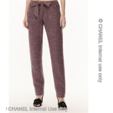 Fantasy Wool Tweed Pants - Pink/Black