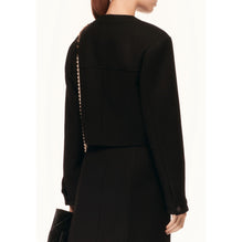 Iridescent Wool Felt Jacket - Black
