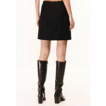Iridescent Wool Felt Skirt - Black