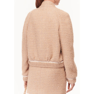 Glittered Fantasy Tweed Blouson - Yellow/Beige/Ecru