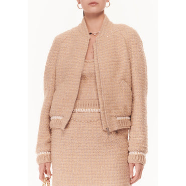 Glittered Fantasy Tweed Blouson - Yellow/Beige/Ecru