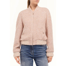 Glittered Fantasy Tweed Blouson - Lt Pink/Ecru/Grey