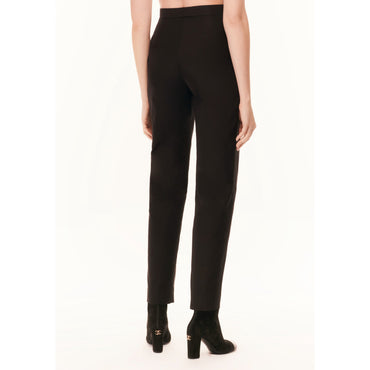 Water Repel Silk Faille Pants - Black