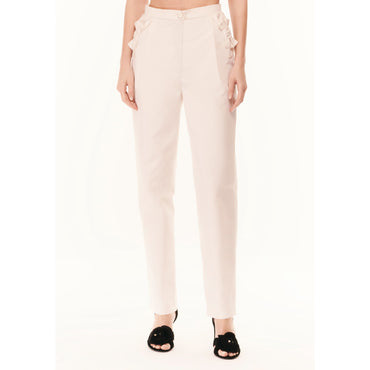 Water Repel Silk Faille Pants - Ecru