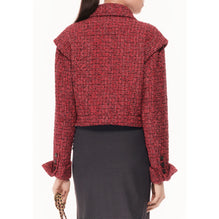 Fantasy Cotton Tweed Jacket - Red/Black/Silver