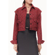 Fantasy Cotton Tweed Jacket - Red/Black/Silver