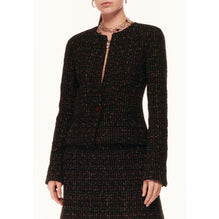 Fantasy Silk Tweed Jacket - Black/Coral/Blue/Yellow
