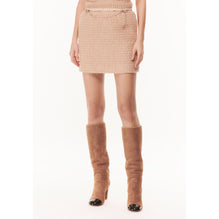 Glittered Fantasy Tweed Skirt - Yellow/Beige/Ecru