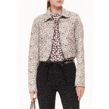 Laminated Printed Denim Blouson - Black