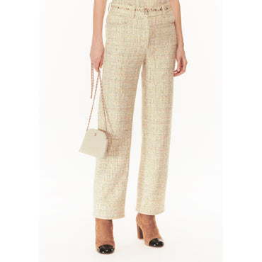 Fantasy Tweed Pants - Ecru/Green/Yellow/Orange