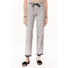 Laminated Printed Denim Jeans - Blue