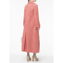Boiled Alpaca Wool Coat - Rose