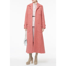 Boiled Alpaca Wool Coat - Rose