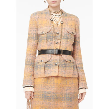 Fantasy Tweed Jacket - Orange/Grey/Yel