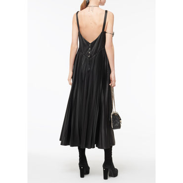 Reversible Silk Satin Dress - Black