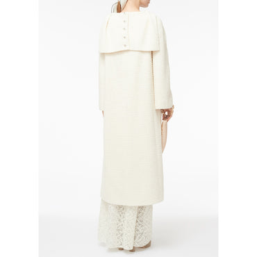 Iridescent Fantasy Tweed Dress - Ecru/Silver/White