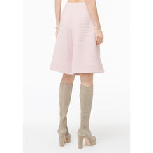 Wool Tweed Culotte Skirt - Pink