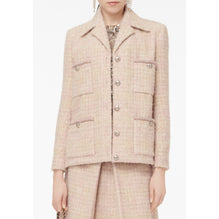 Wool Tweed Etamine Jacket - Pink/Beige
