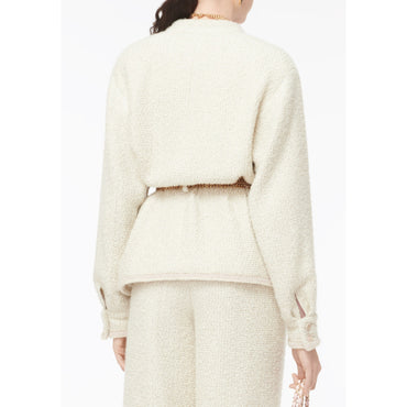 Iridescent Cashmere Tweed Jacket - Ecru/Silver/Gold
