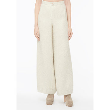 Iridescent Cashmere Tweed Pants - Ecru/Silver/Gold