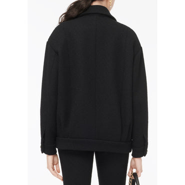 Wool Tweed Blouson - Black