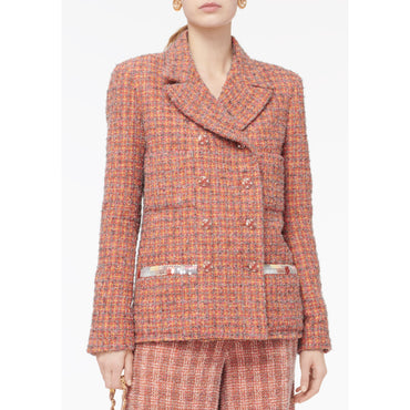 Fantasy Tweed Jacket - Orange/Ocre/Pink/Bck/Grey