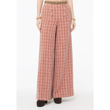 Fantasy Wool Tweed Pants - Orange/Ecru/Grey/Pink/Bck
