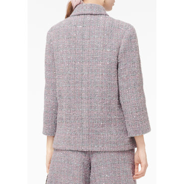 Glittered Fantasy Tweed Jacket - Purple/Grey