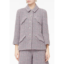 Glittered Fantasy Tweed Jacket - Purple/Grey