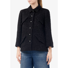 Fantasy Tweed Jacket - Black/Blue/White
