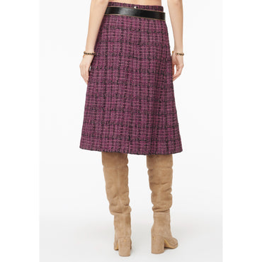 Fantasy Cotton Tweed Skirt - Purple/Pink/Black/White